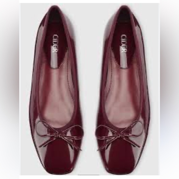 Cider Shoes - Cider red ballet bow flats in wine red size 38, worn once indoors